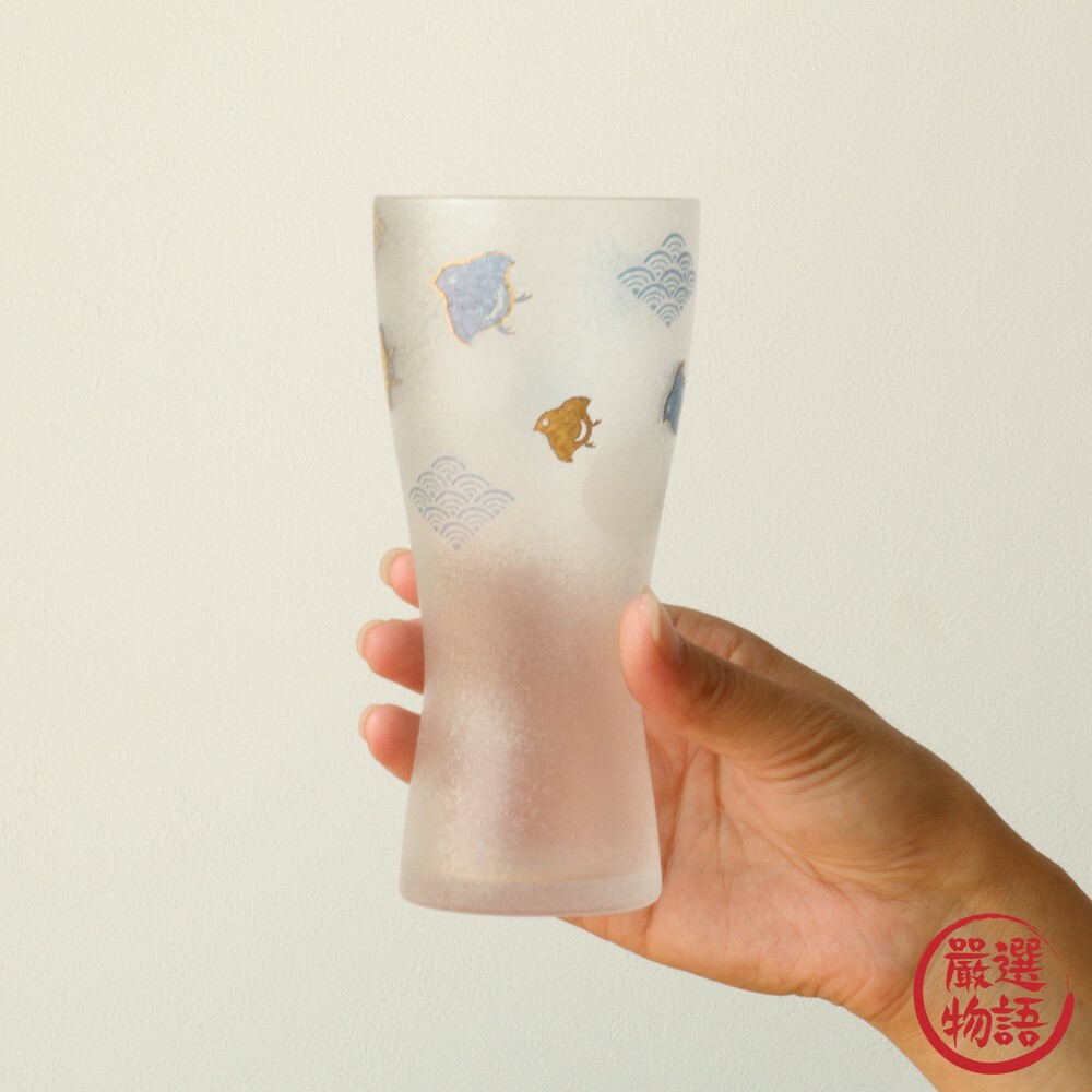 日本製 煙花 啤酒杯 夏日祭典 煙火金魚/雪兔 杯子 玻璃杯 水杯 酒杯 禮盒 送禮 酒杯-圖片-8
