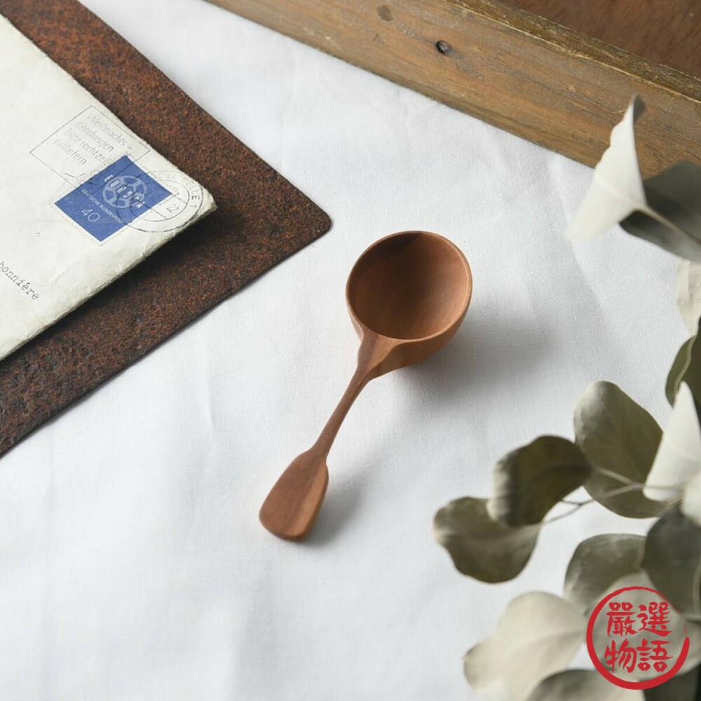 天然木茶匙 量勺 糖/鹽量勺 咖啡量匙 勺子 調料勺 茶匙計量匙 湯匙 調味料 木頭茶杓-圖片-2