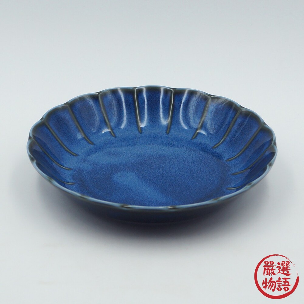 日本製美濃燒 輪花皿 22cm 咖哩盤 釉變 菜盤 沙拉盤 大盤 輪花盤 深盤 餐盤 主菜盤 湯盤-圖片-6