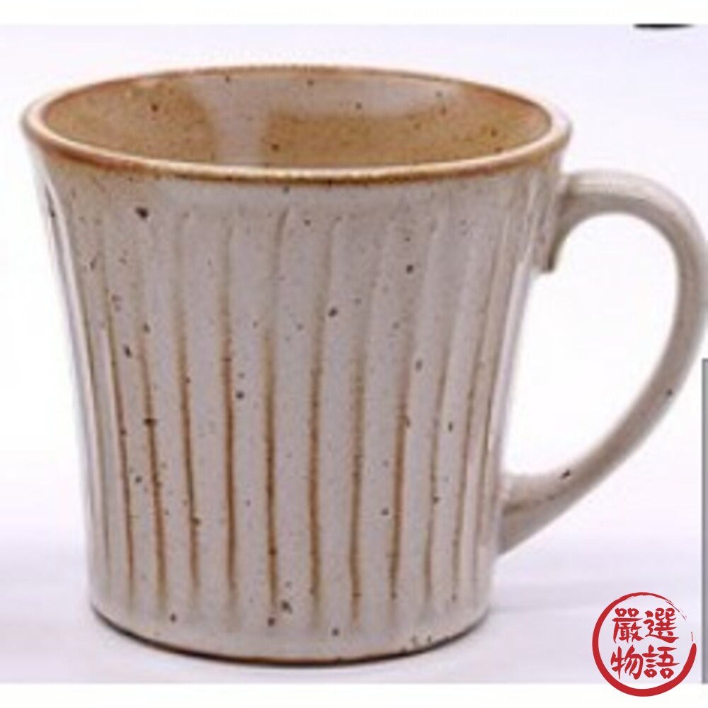 日本製美濃燒 馬克杯 陶瓷 咖啡/灰白色 條紋 咖啡杯 茶杯 水杯 飲料杯 日本陶器 職人-圖片-3