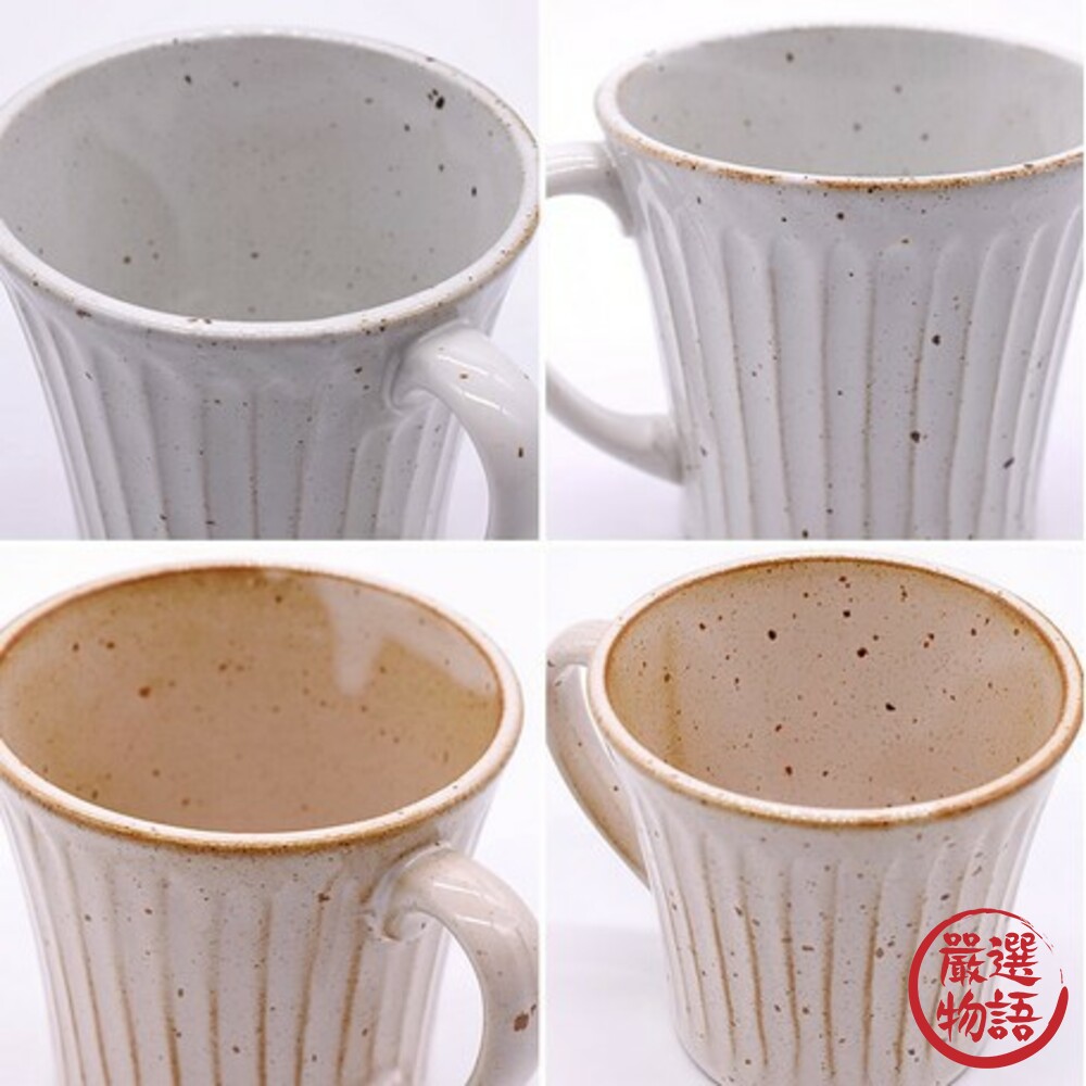 日本製美濃燒 馬克杯 陶瓷 咖啡/灰白色 條紋 咖啡杯 茶杯 水杯 飲料杯 日本陶器 職人-圖片-6
