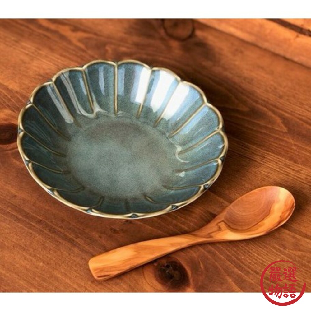 日本製美濃燒陶瓷盤 復古花邊 盤子 菜盤 碟子 餐具 日式料理 中式料理 海鮮盤 可微波 機洗-thumb