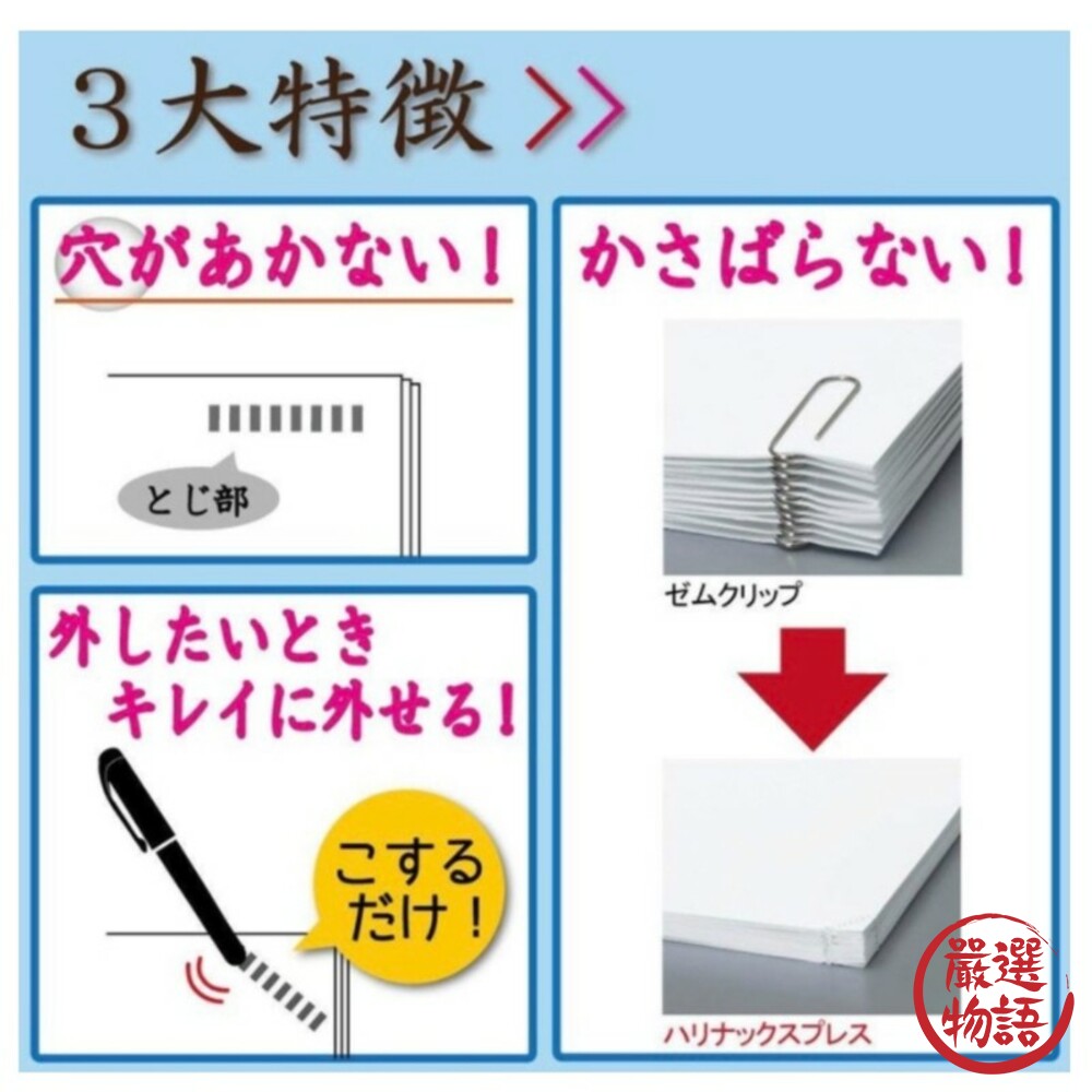 國譽無針釘書機 KOKUYO Harinacs 美壓板 釘書機 無洞 無針 環保釘書機 日本文具-thumb