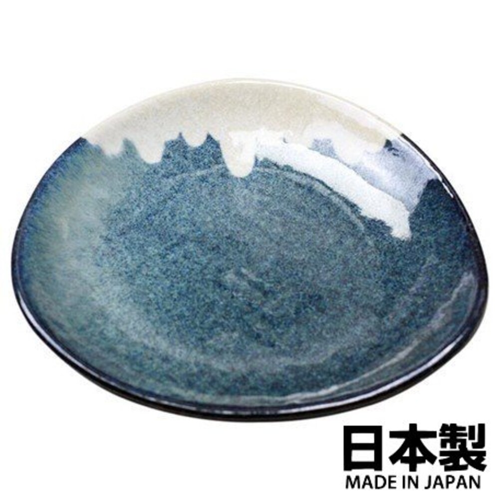SF-014735-【現貨】日本製 Rokuro Blut 六魯 美濃燒陶瓷 富士山造型小碟 藍色/粉色 小碟 醬油碟 小菜碟