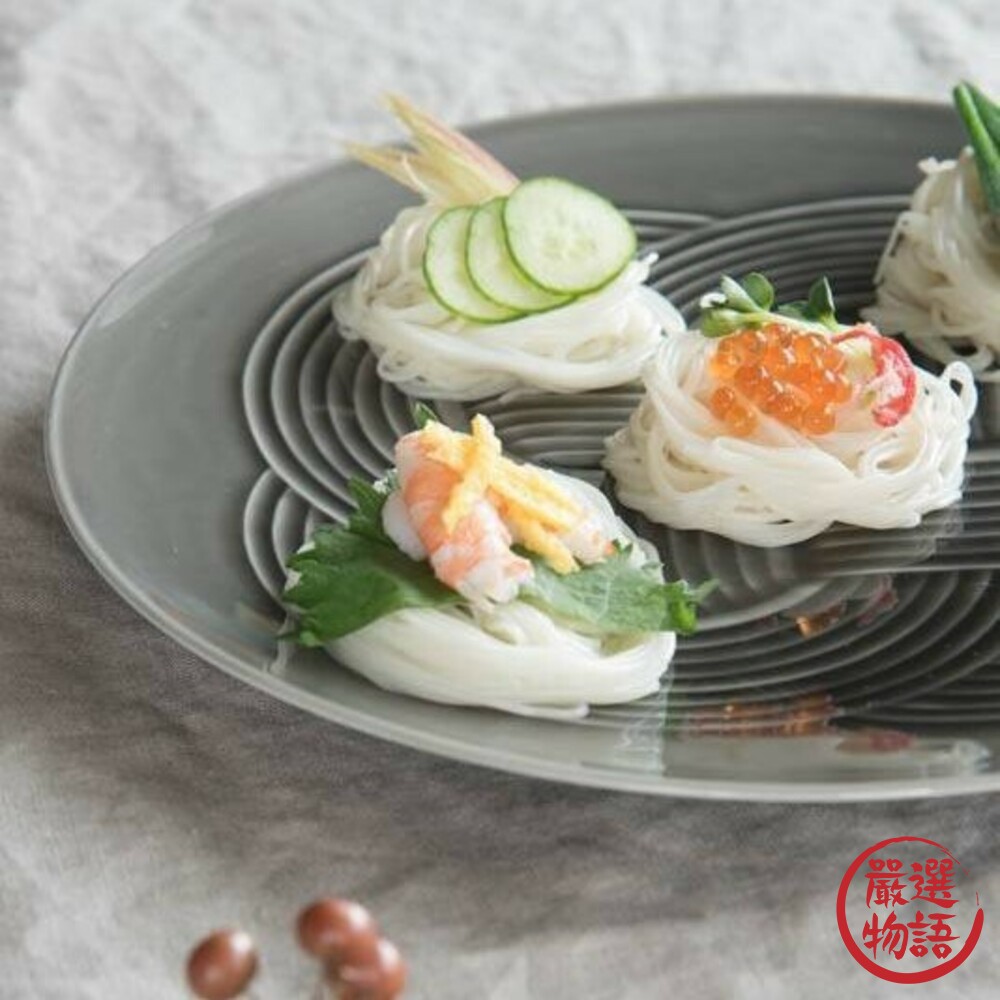 日本製美濃燒繩結盤 盤子 沙拉盤 點心盤 餐盤 菜盤 陶瓷盤 日式餐盤 餐盤 盤 盤子-thumb