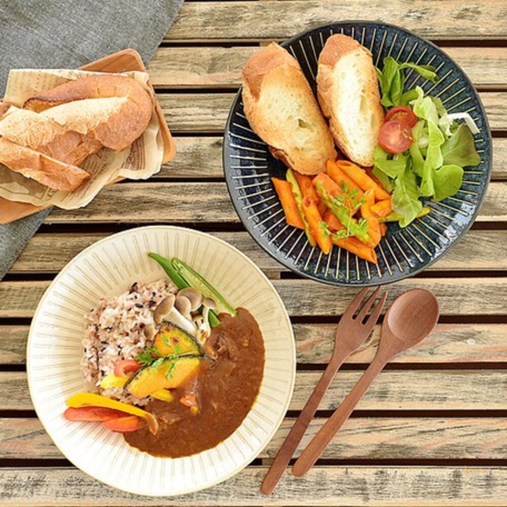 SF-014832-日本製 美濃燒陶瓷 撥水十草餐盤 | 義式料理 咖哩餐盤 菜盤 廚房餐具 盤子 義式 義式餐館