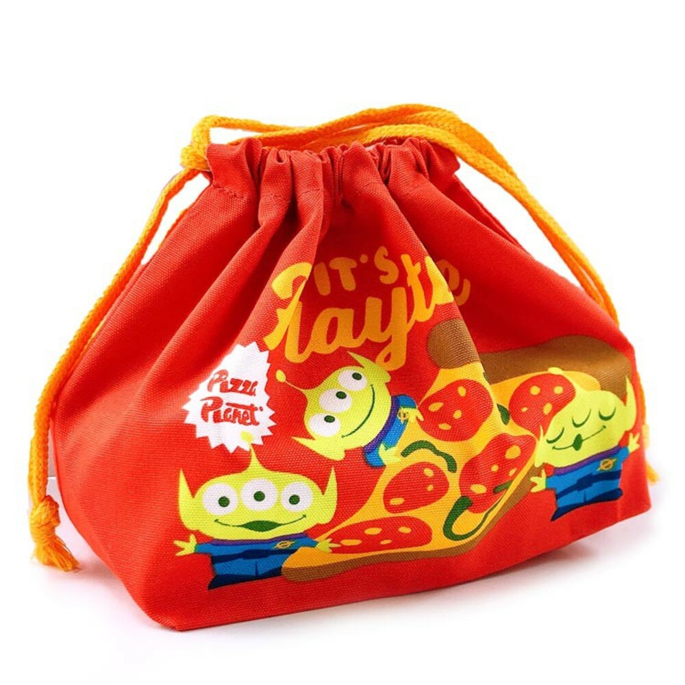 日本製迪士尼便當袋 玩具總動員 三眼怪 巴斯光年 純棉 束口袋 手提袋 午餐袋 化妝包 收納袋