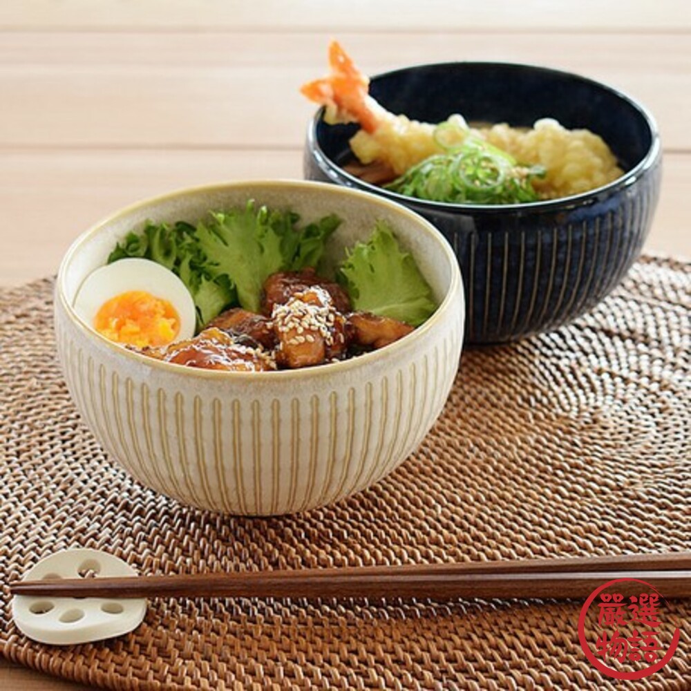 SF-015017-日本製 美濃燒 白色陶瓷撥水十草餐碗 湯碗 廚房餐具 廚房用品 簡約餐具 質感餐具 碗公 飯碗
