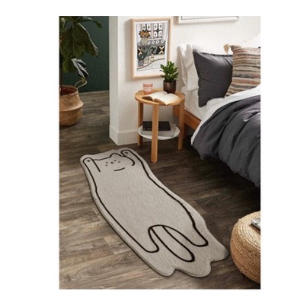 【現貨】冬季保暖 沃著的貓咪 床邊毯 保暖毯 地毯 地墊 防滑毯 防滑墊 毯子 墊子 腳踏墊 房間地毯