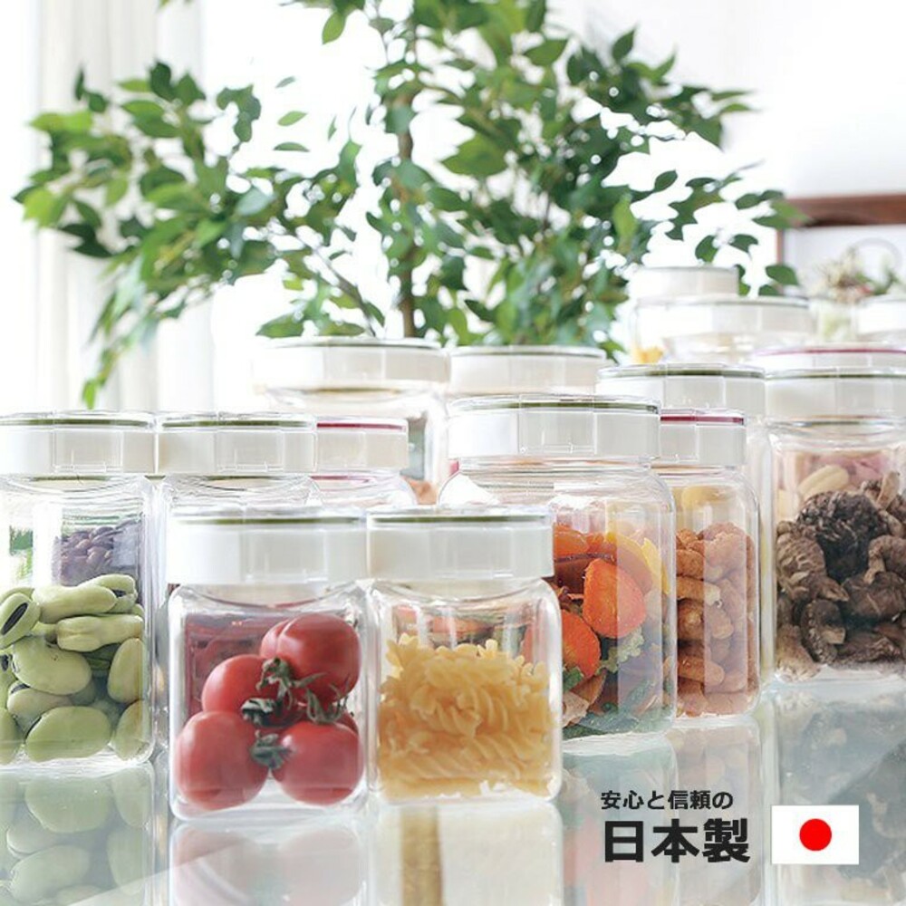【現貨】日本製透明密封收納儲存罐 1.1L/500L TAKEYA 儲物罐 密封罐 收納罐 角型 封面照片