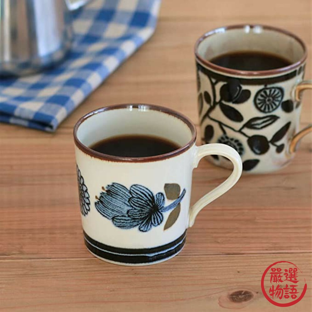 日本製美濃燒馬克杯 340ml Clasico 咖啡杯 茶杯 水杯 復古餐具 北歐/花橄欖 封面照片