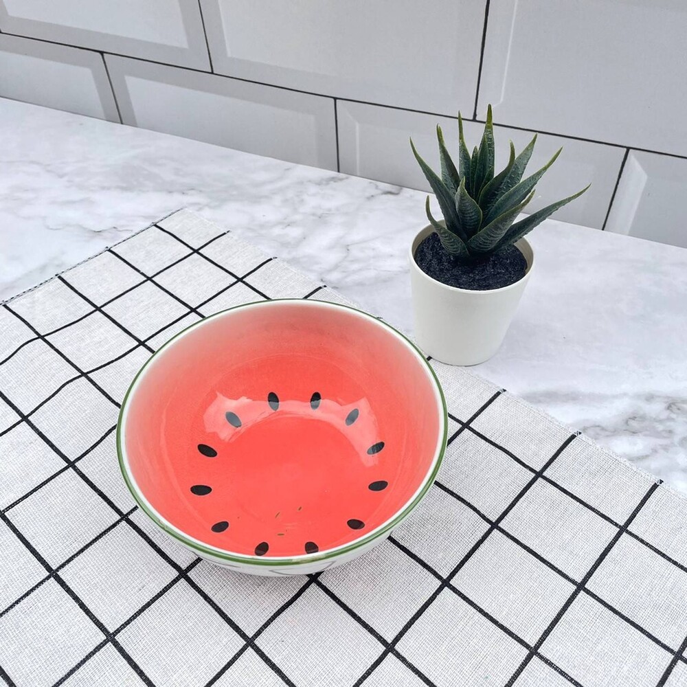 【現貨】日本製 美濃燒 輕量造型陶瓷碗 湯碗 飯碗 甜品碗 餐具 兒童碗 足球 西瓜 橘子 創意手繪 圖片