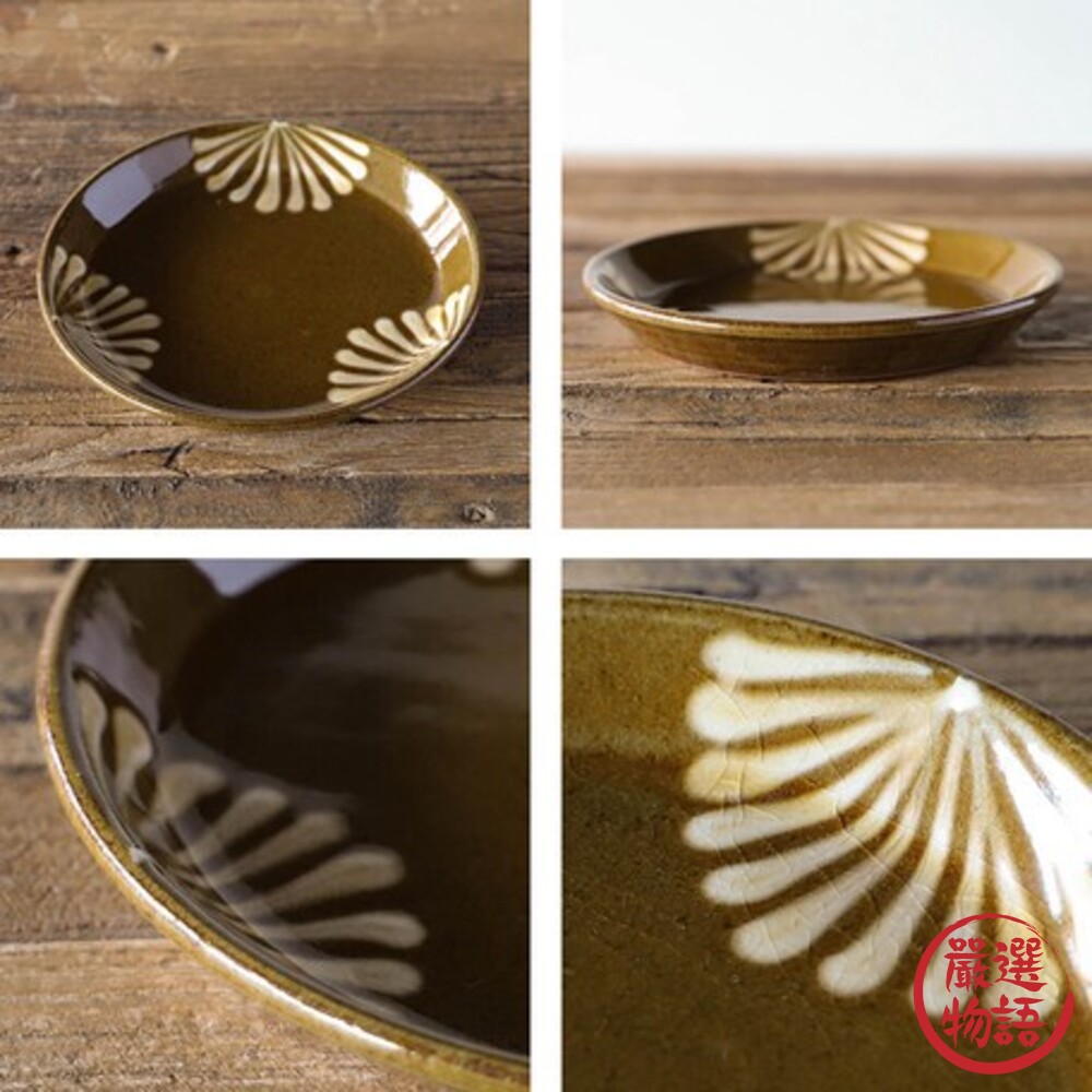 SF-015211-日本製 手工繪製圓盤 美濃燒 Rikizo 16.5cm 咖啡廳 盤子 甜點盤 圓盤 陶瓷圓盤