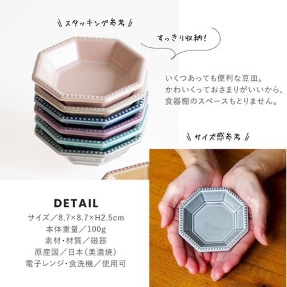 【現貨】日本製 八角醬料碟 美濃燒 小菜碟 巧克力碟 甜點盤 醬油碟 碟盤 盤 質感餐具 廚房用品 圖片