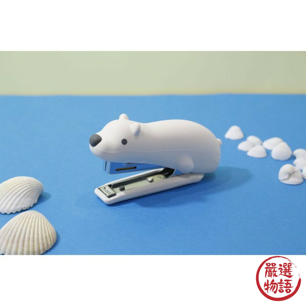 Max動物釘書機 北極熊/企鵝 矽膠釘書機 文具 辦公桌舒壓 釘書機 美克司 日本文具-圖片-1
