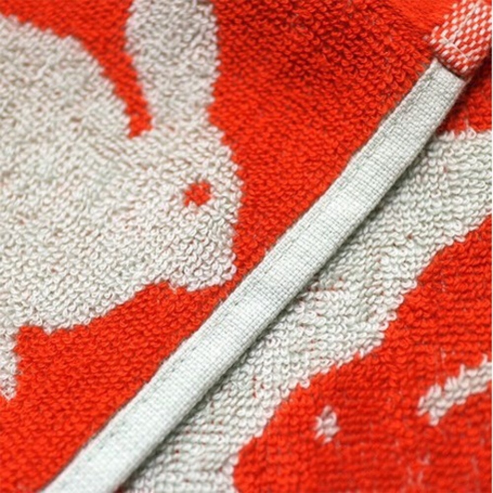 【現貨】北歐風兔子毛巾/浴巾 葡萄牙製 Anorak 洗臉巾 純棉 吸水毛巾 橘色 動物毛巾