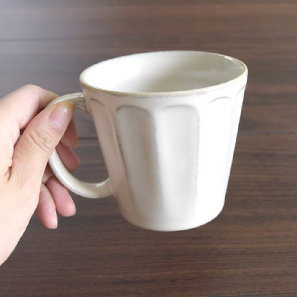 SF-015474-【現貨】日本製 象牙白陶瓷馬克杯 咖啡杯 茶杯 杯子 水杯 牛奶 杯 下午茶 美濃燒 ins風 早午餐
