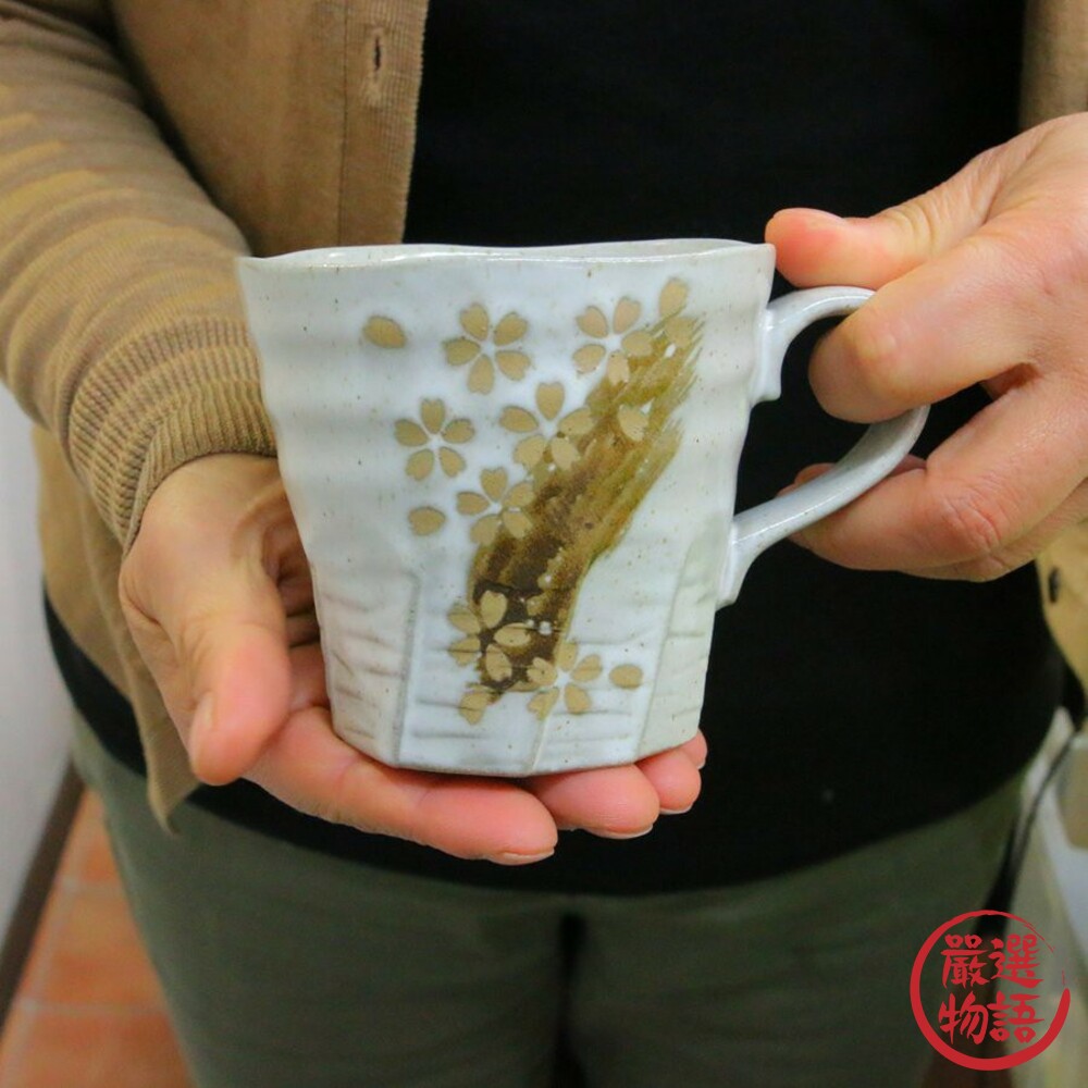 日本製美濃燒對杯 櫻花 馬克杯 杯子 水杯 日本陶瓷杯 情侶 禮物 和風 日式-thumb