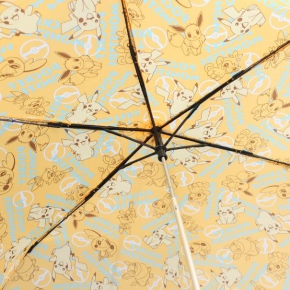 【現貨】寶可夢雨傘 摺疊傘 兒童傘 折傘 寶貝球 皮卡丘 伊布 神奇寶貝 卡通傘 黃色 精靈球