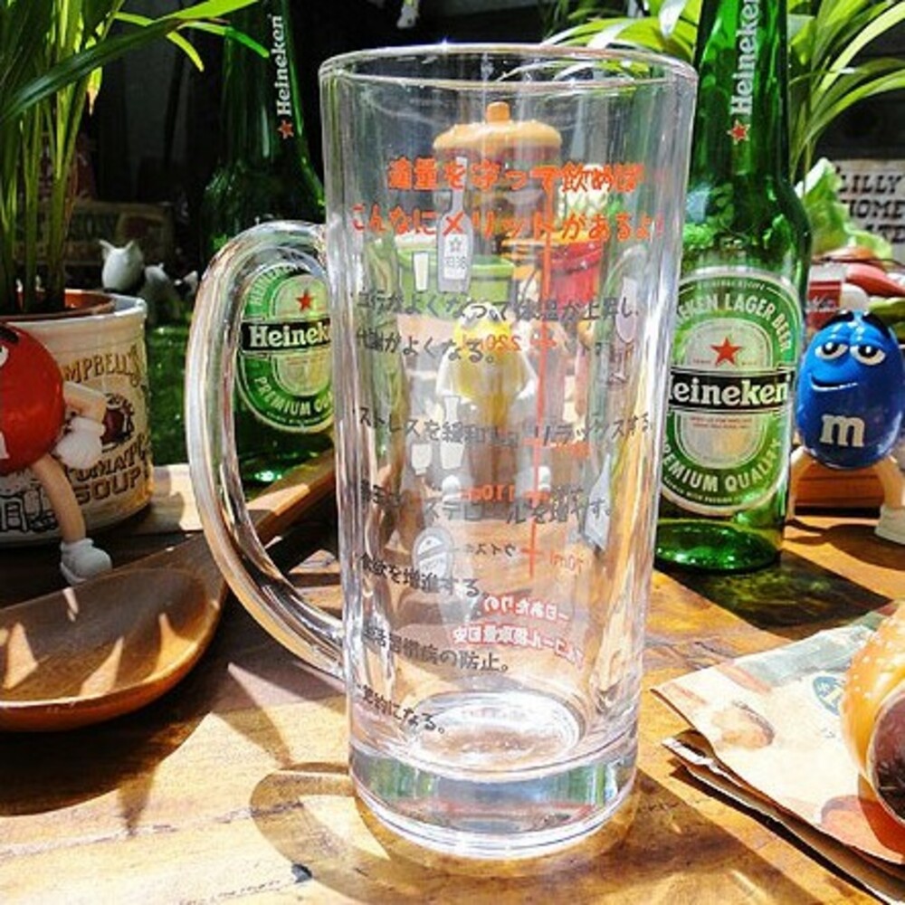 【現貨】日本製刻度啤酒杯 適量飲酒 清酒 紅酒 威士忌 啤酒 玻璃杯 酒杯 水杯 每日飲酒提醒 父親節禮物