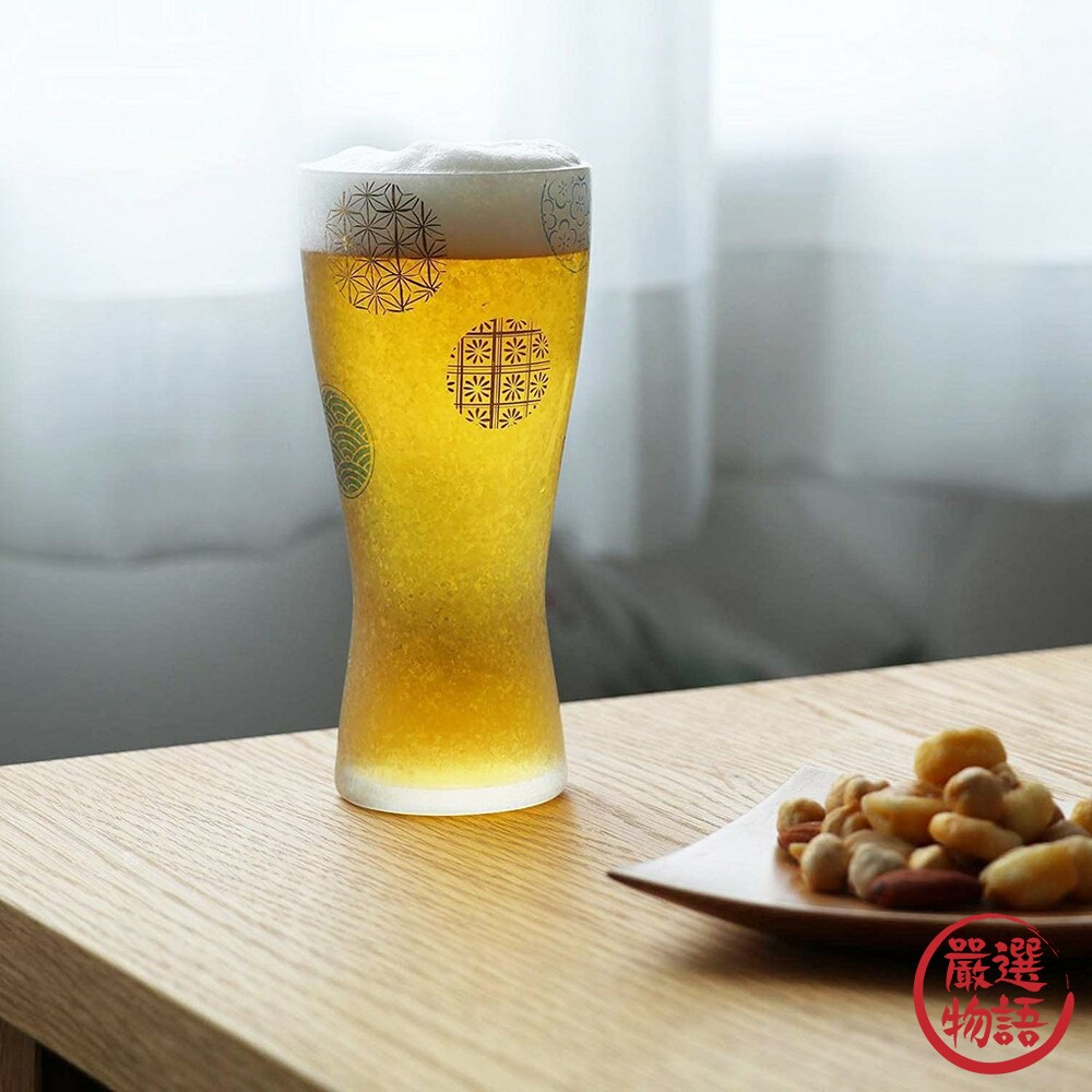 日本製 啤酒對杯 石塚哨子 丸紋 酒杯 對杯 玻璃杯 水杯 禮物 啤酒杯 酒杯 茶杯 父親節禮物-thumb