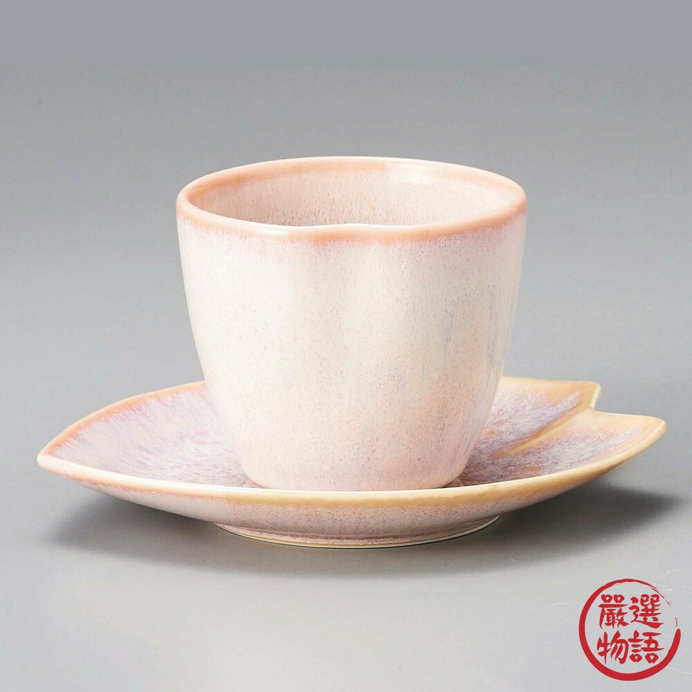 日本製美濃燒櫻花茶盤組 咖啡杯 櫻花 茶杯 日本陶瓷 杯 杯子 茶具 陶器馬克杯 手作陶器 馬克杯-thumb