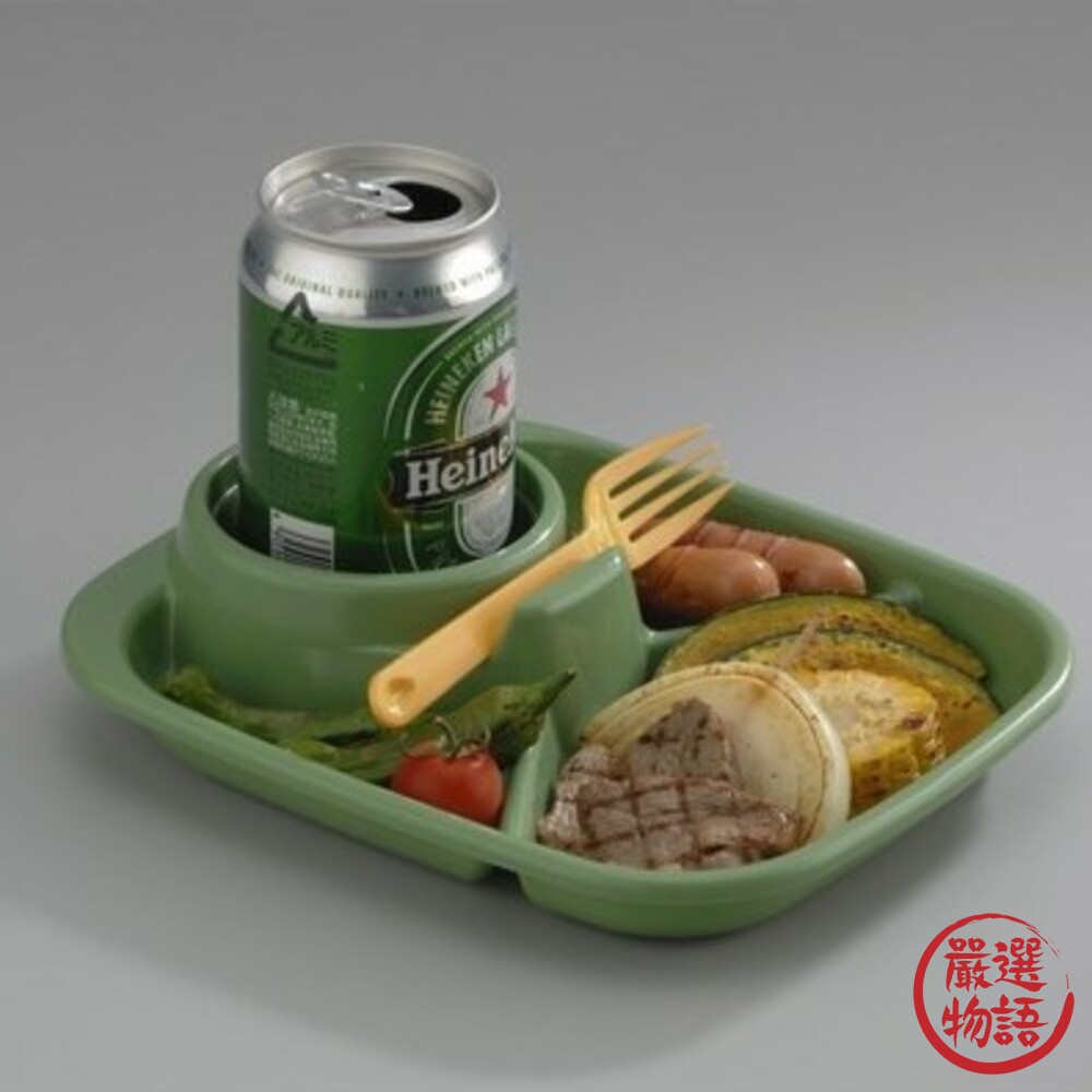日本製分隔餐盤 inomata BBQ 烤肉 戶外 露營 自助餐 餐盤 餐具 耐熱 可洗碗機 筷架-圖片-4