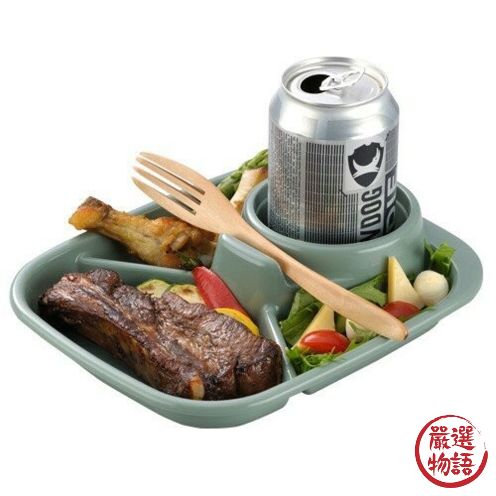 日本製分隔餐盤 inomata BBQ 烤肉 戶外 露營 自助餐 餐盤 餐具 耐熱 可洗碗機 筷架-圖片-5
