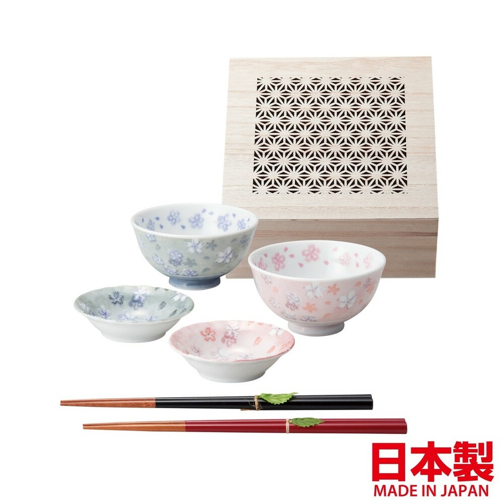 日本製🌸夫妻碗 對碗 新婚禮物 櫻花夫妻碗筷 雙囍碗 精美木盒 燈箱 裝飾