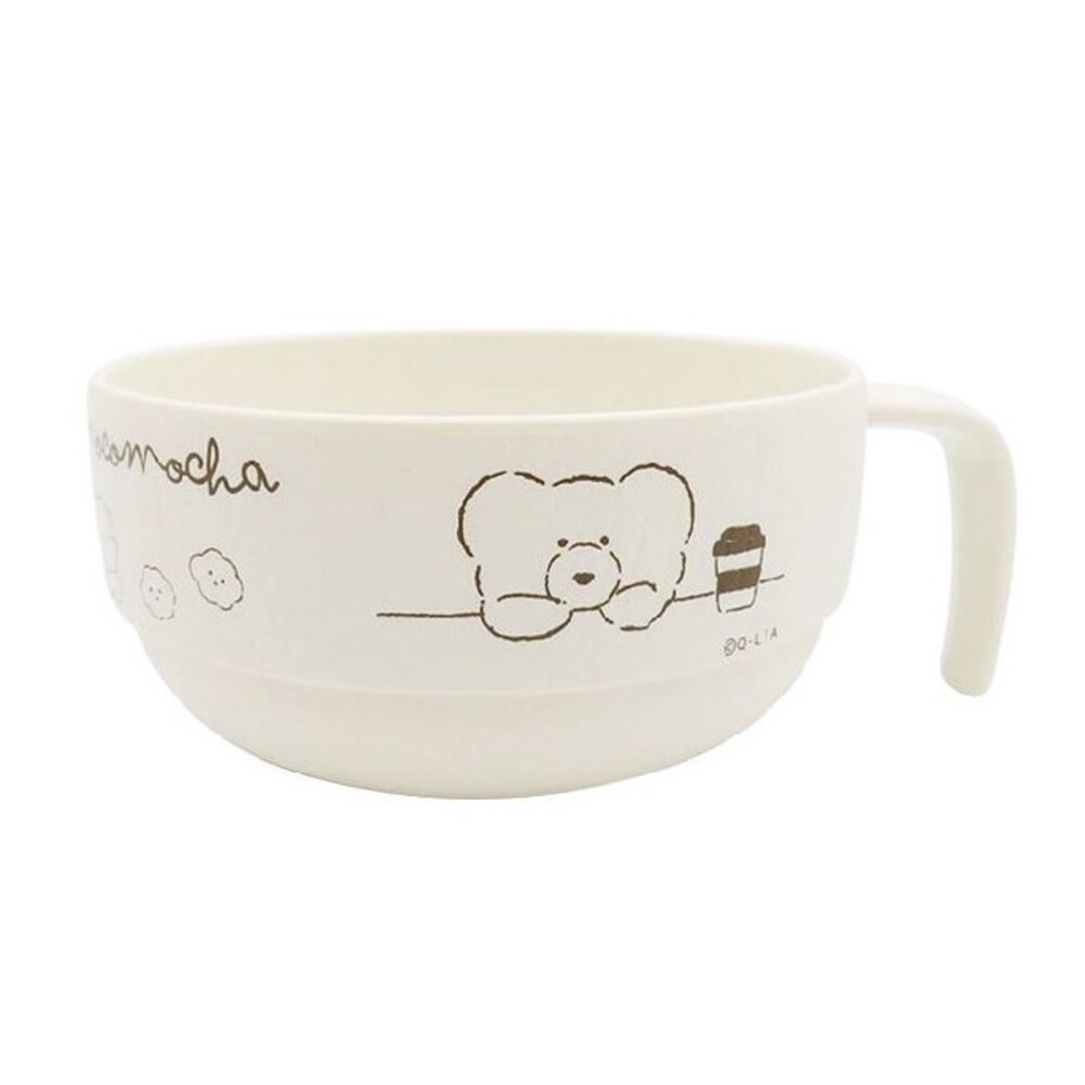 【現貨】日本製 摩卡熊把手湯碗 露營 耐熱戶外餐盤 野餐 兒童餐具