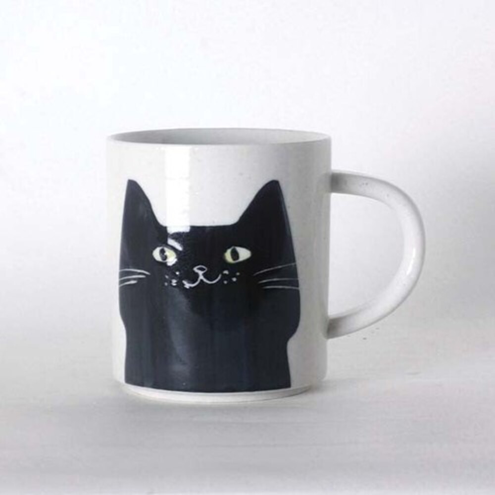 【現貨】日本製 黑色貓咪馬克杯 馬克杯 貓咪 咖啡杯 水杯 杯子 牛奶杯 茶杯 禮物 下午茶 餐具 黑貓
