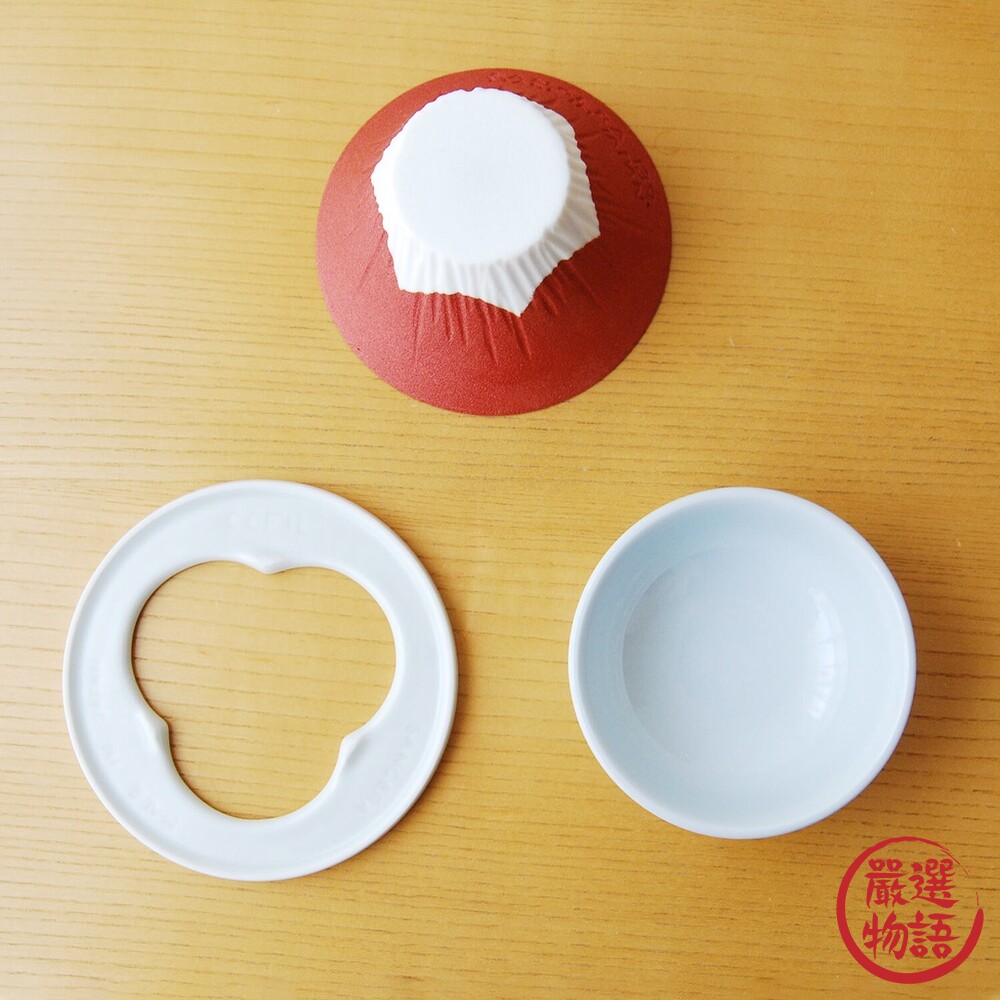 日本製 富士山 陶瓷咖啡濾杯 手沖濾杯 造型濾杯 手沖 免濾紙 咖啡 COFIL 波佐見燒-thumb