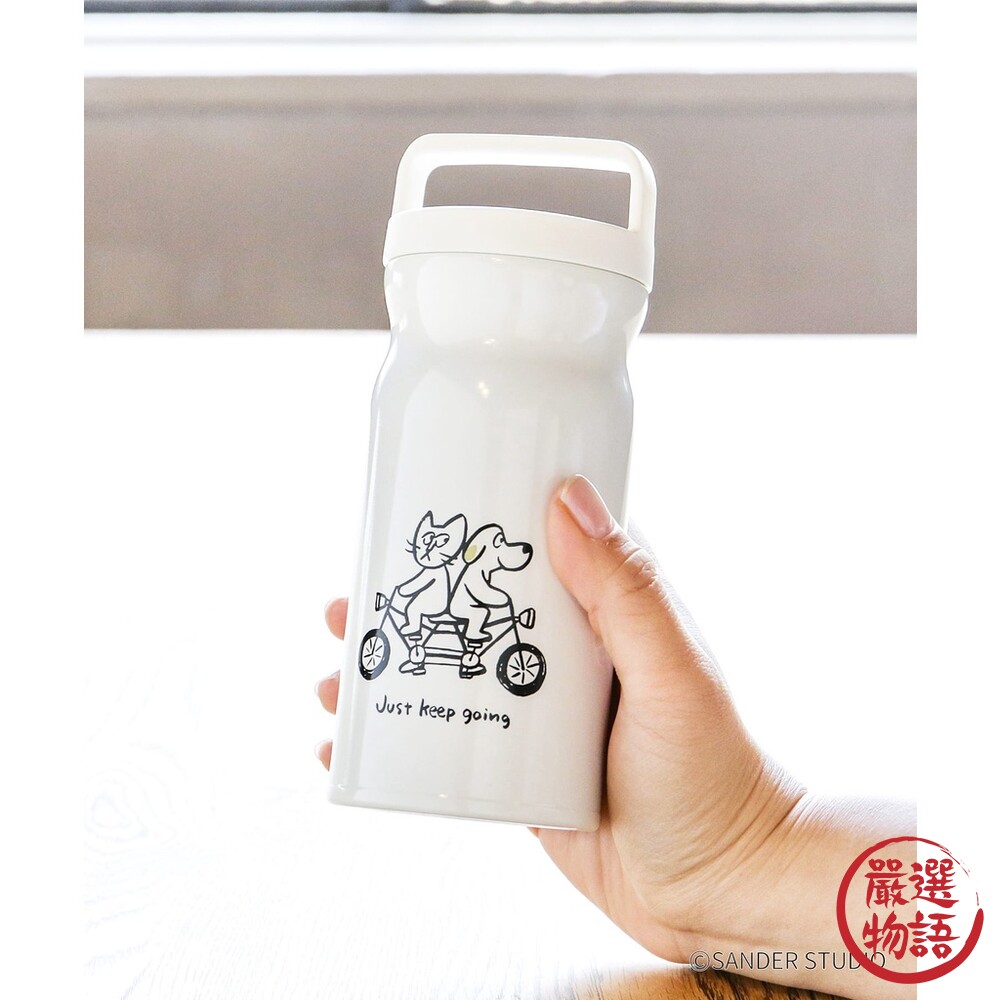 卡通插圖保溫瓶 水壺 保溫杯 水瓶 水杯 保溫 耐熱 不鏽鋼 攜帶方便 日本知名插圖師-圖片-1