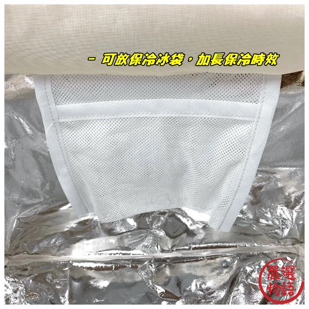 日本文青風保冷購物袋 手提袋 保冷袋 保鮮袋 環保購物袋 折疊 大容量 露營 野餐 包包-圖片-4