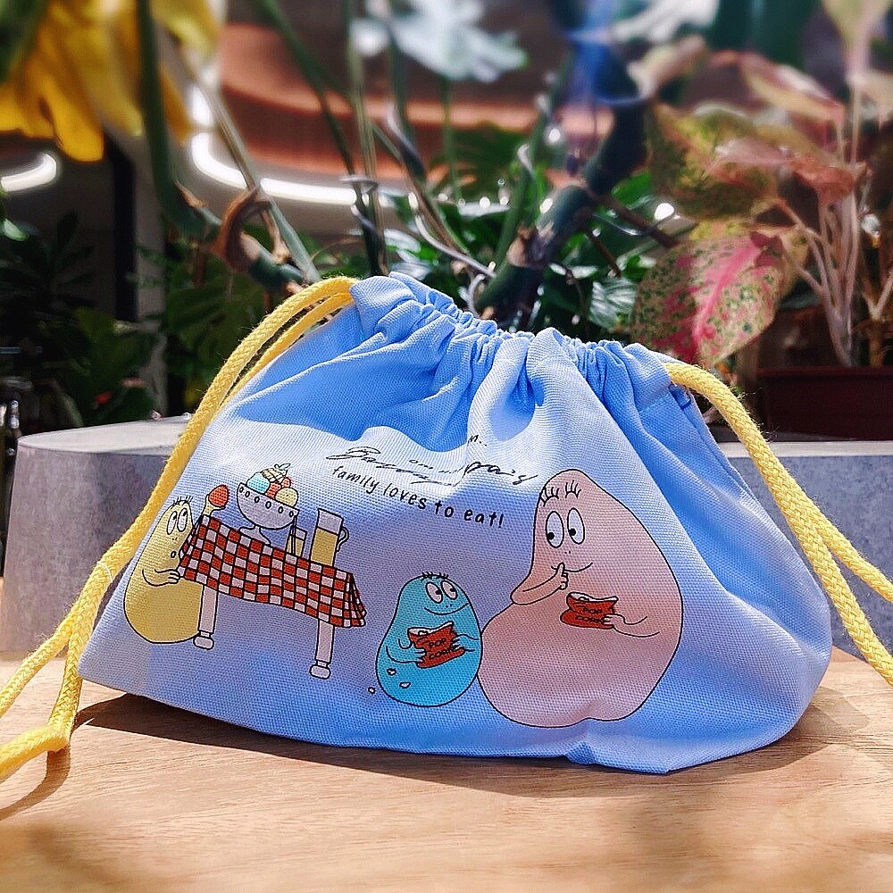 【現貨】日本製 泡泡先生便當袋 午餐袋 便當袋 兒童 拉繩餐袋 上學餐袋 束口袋 泡泡先生