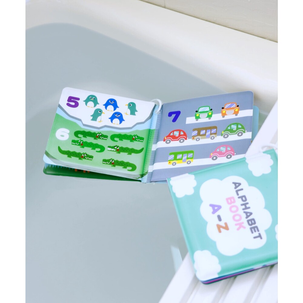 【現貨】兒童洗澡書 數字版 / 英文版 | 3COINS 防水材質 兒童學習 洗澡樂趣 附掛勾