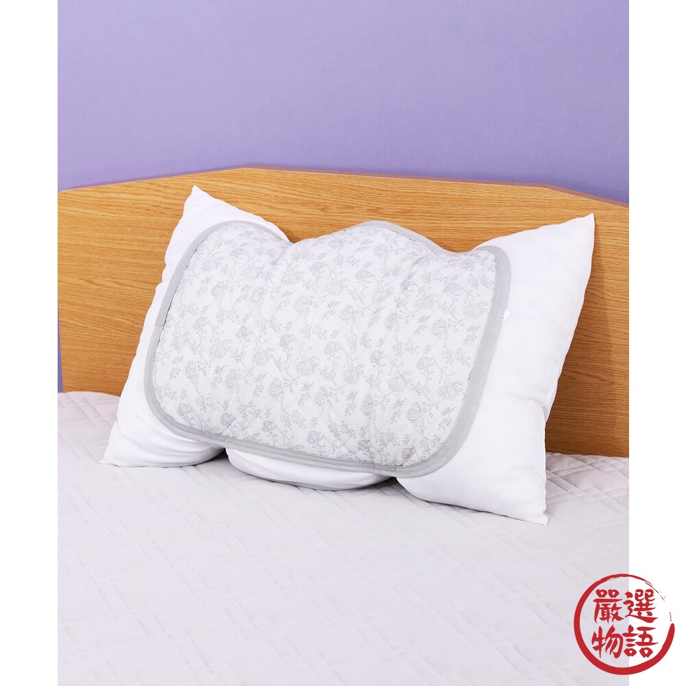 日本製 雙面花紋枕頭墊 涼感枕墊 保潔墊 涼感枕套 涼感枕巾 舒眠 枕頭墊 枕套-圖片-5
