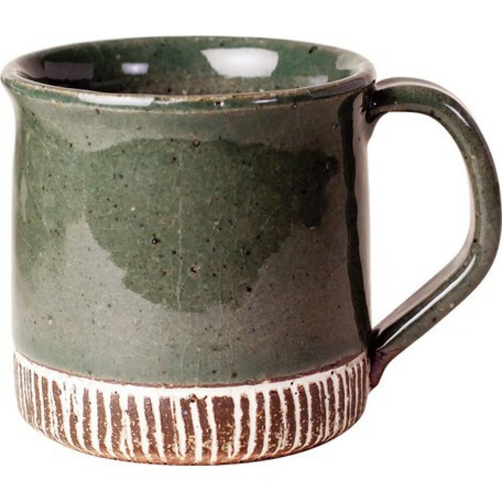 【現貨】日本製美濃燒陶瓷馬克杯 Rokuro Blut's 軍綠馬克杯 野營 露營 馬克杯 茶杯 酒杯 圖片