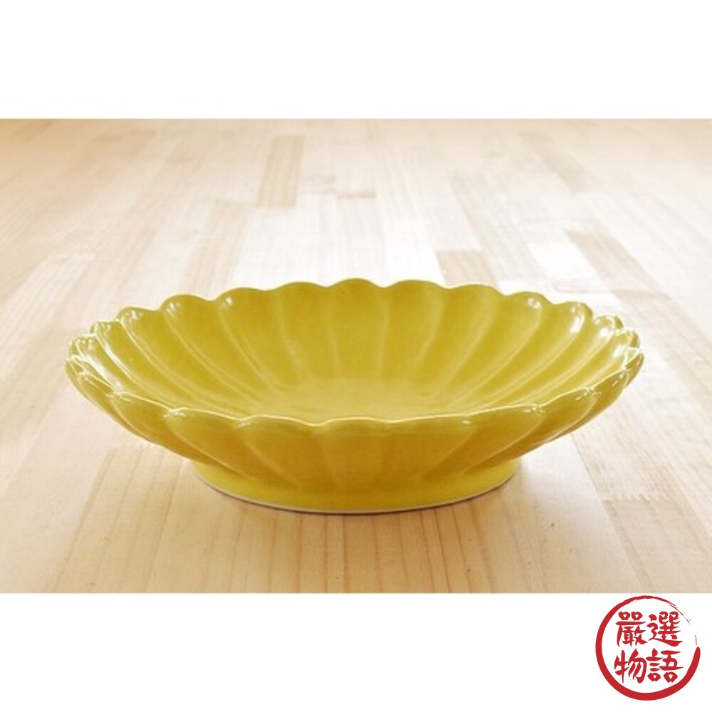 日本製美濃燒日式餐盤 23.5cm 菊花造型 盤 盤子 陶瓷 義大利麵盤 咖哩盤 餐盤 菜盤-圖片-7