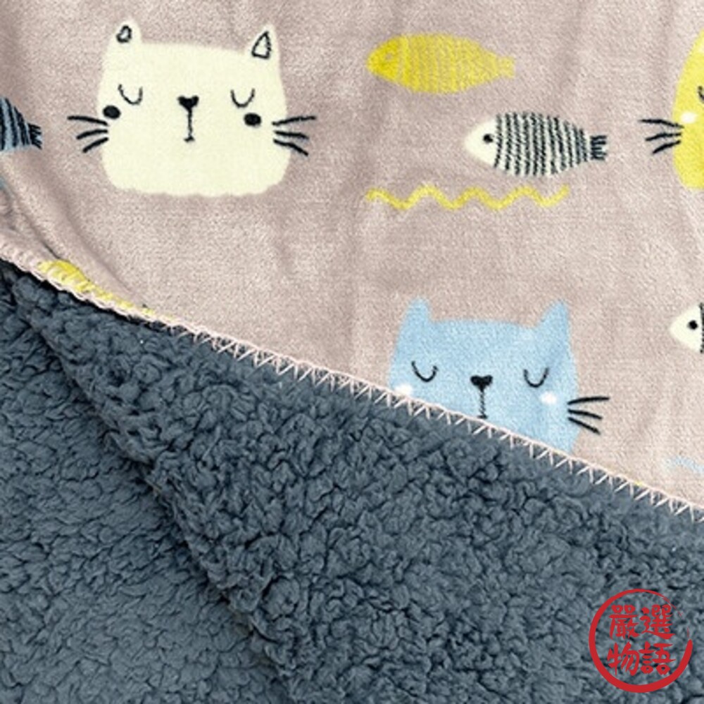 SF-017105-動物毛毯 防靜電毯 單人被 午睡毯 毯子法蘭絨 貓咪 樹懶 被子 被套 毯子 小被子