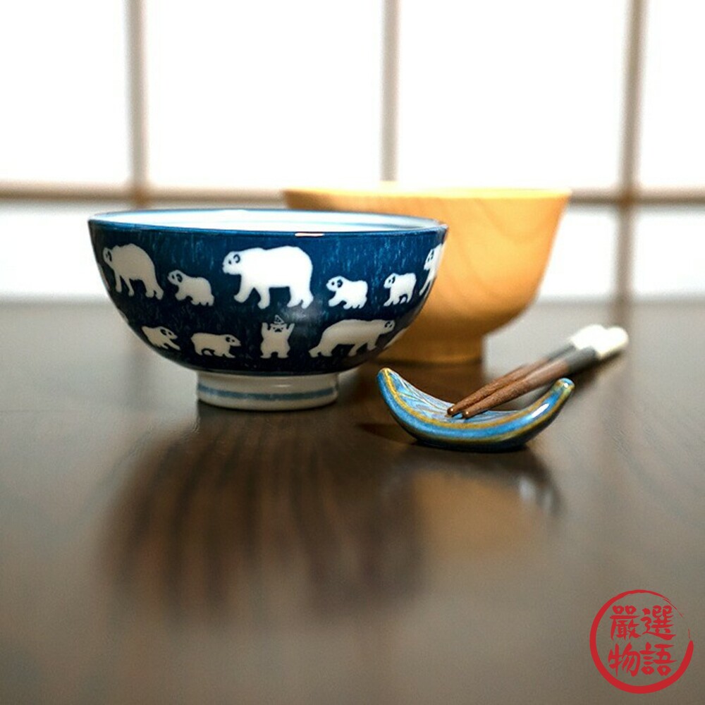日本製美濃燒 北極熊輕量飯碗 北歐 餐具 湯碗 碗 飯碗 食器 陶瓷-thumb