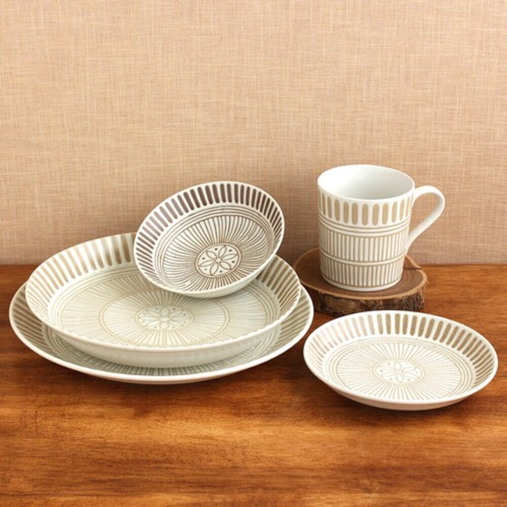 SF-017324-日本製 美濃燒 陶瓷盤 餐盤 盤子 點心盤 甜點盤 水果盤 菜盤 盤子 沙拉盤 麵包盤 碗盤 盤