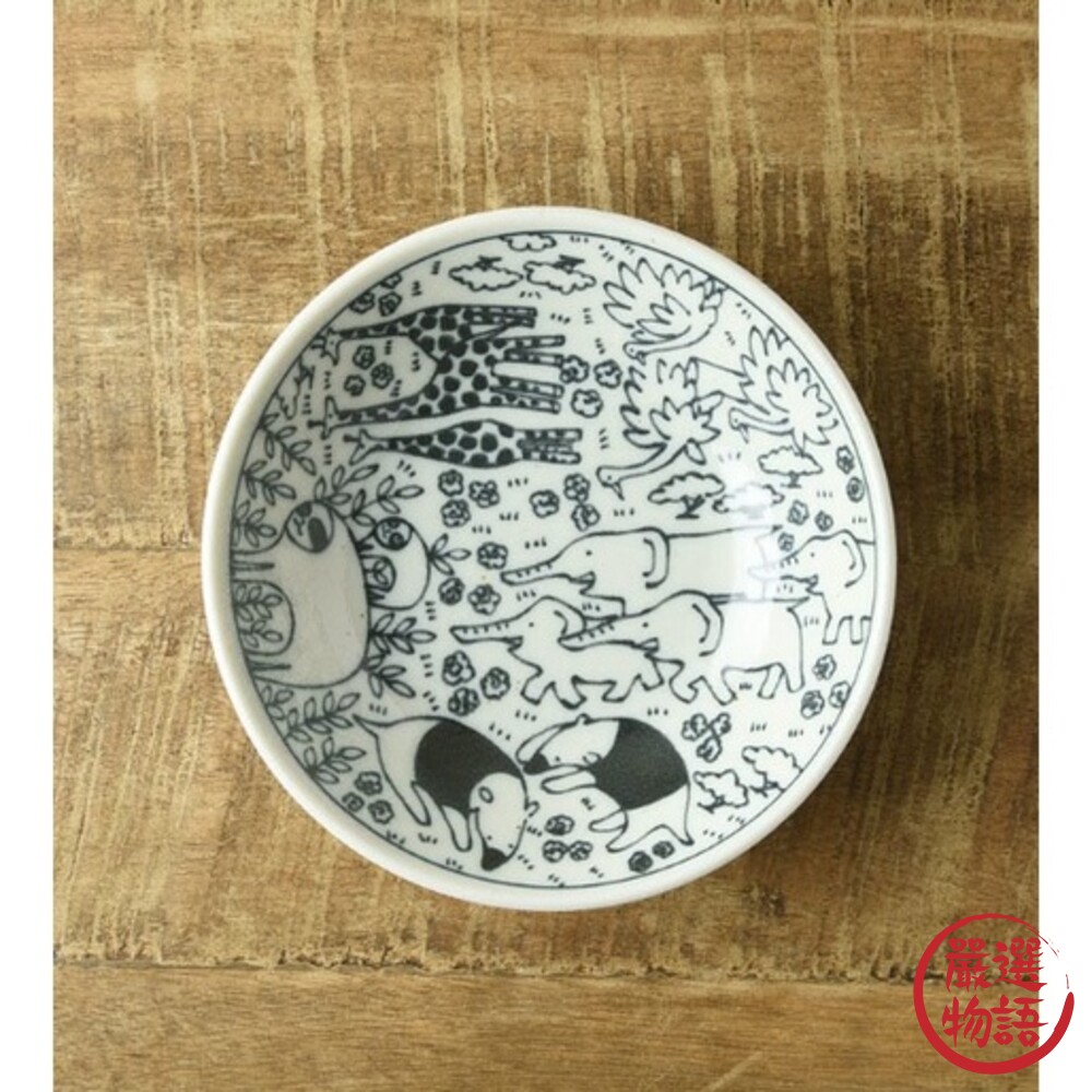 日本製 美濃燒 動物餐盤 深盤 餐盤 盤子 兒童餐盤 甜點盤 點心盤 水果盤 盤 日本餐盤-thumb