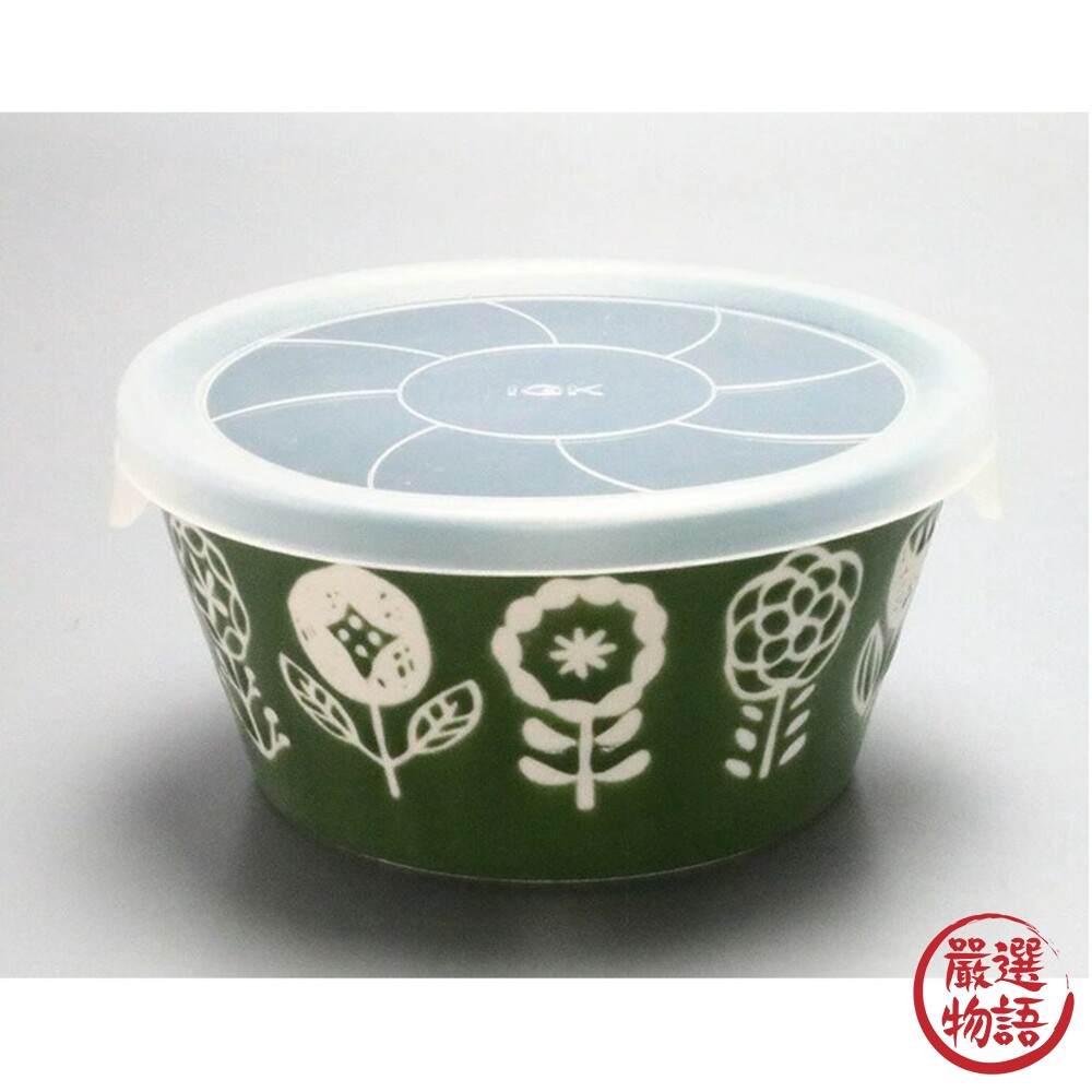 日本製 花朵陶瓷保鮮碗 3入 附蓋子 微波 加熱 小菜 配菜 飯碗 食物保鮮 美濃燒 北歐風餐具-圖片-3