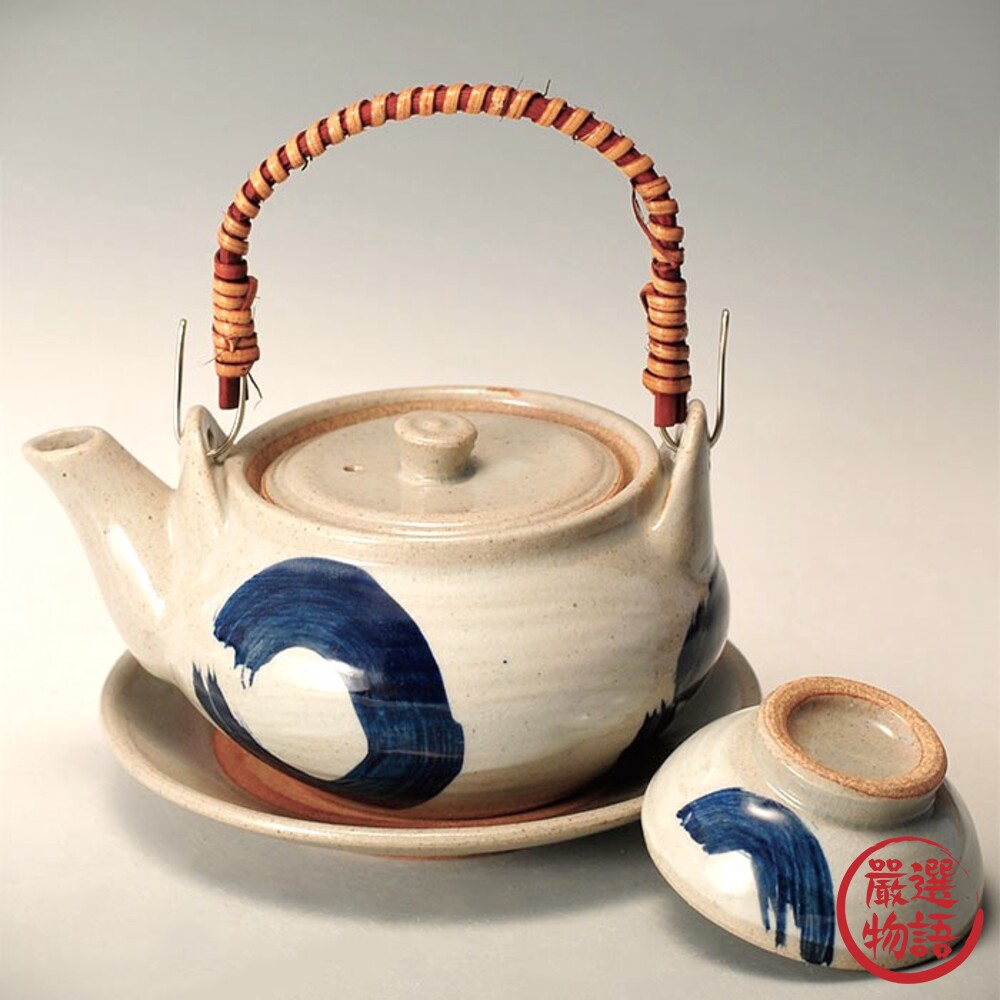 SF-017383-日本製 陶瓷土瓶蒸 湯碗 茶壺 茶具 泡茶 茶泡飯 料理 湯鍋 萬古燒 日式餐具