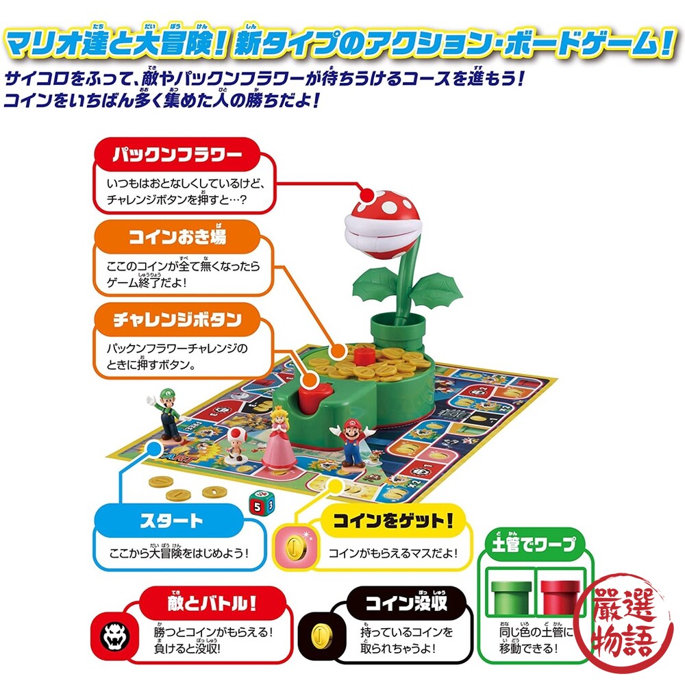 超級瑪利歐 食人花遊戲 桌遊 益智 玩具 兒童 禮物 團康 Mario-圖片-4