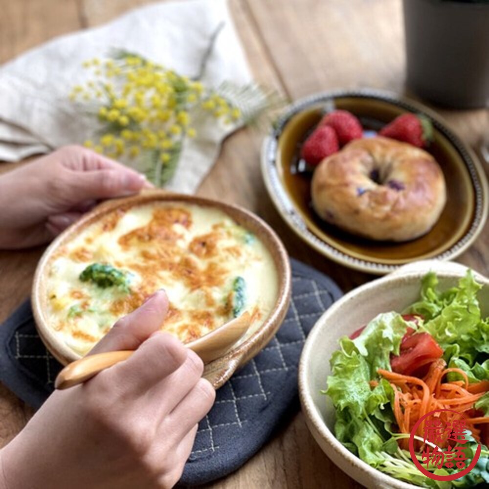日本製 雙耳陶瓷烤盤 白色 圓形烤盤 焗烤盤 焗烤碗 美濃燒 陶瓷盤 早午餐 拷皿 焗盤 烘培-圖片-4