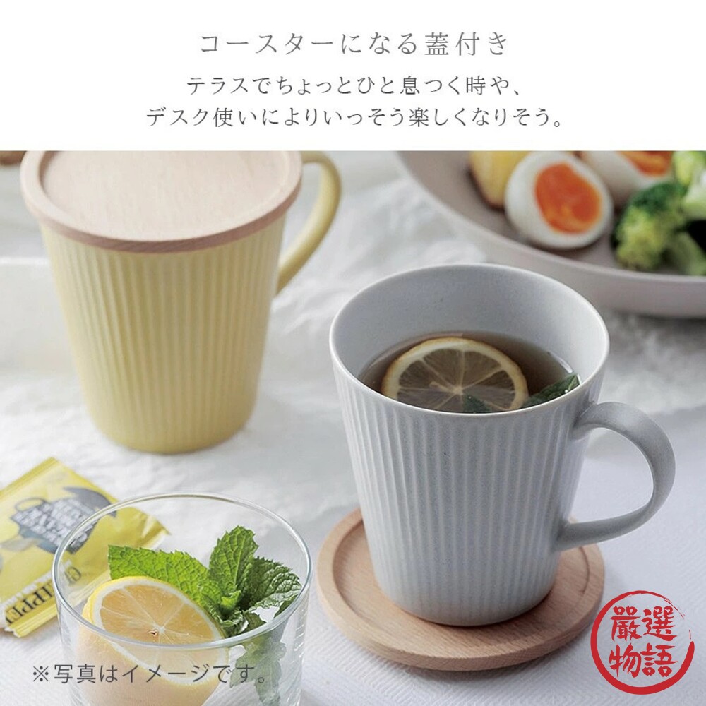SF-017901-日本製 美濃燒 陶瓷馬克杯 馬克杯附蓋 杯子 咖啡杯 茶杯 水杯 輕量 禮盒組