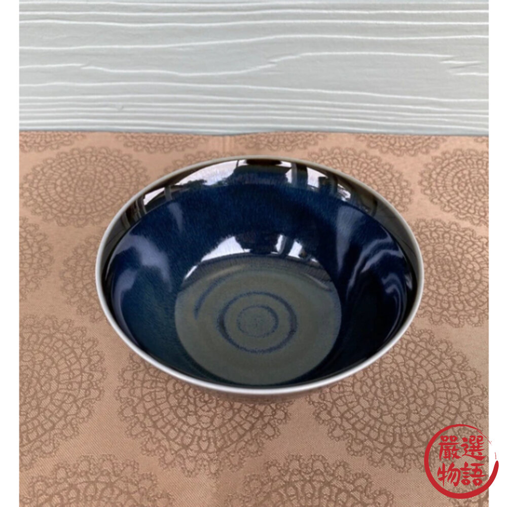 日本製 超輕量青色小碗 美濃燒 陶瓷 小碗 飯碗 湯碗 輕量餐具 藍色餐具-圖片-2