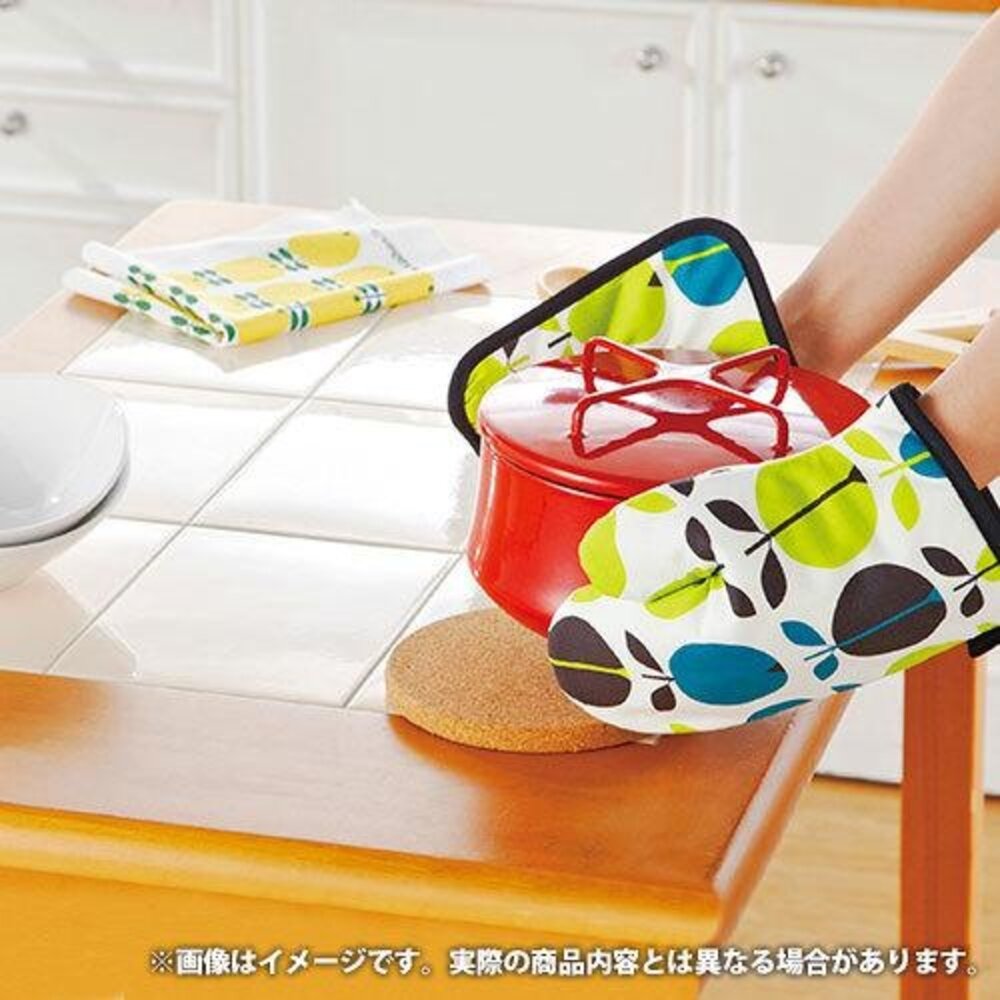 SF-018542-日本製 北歐風 蘋果隔熱手套 廚房手套 隔熱套 防燙 耐熱 高溫 單支入